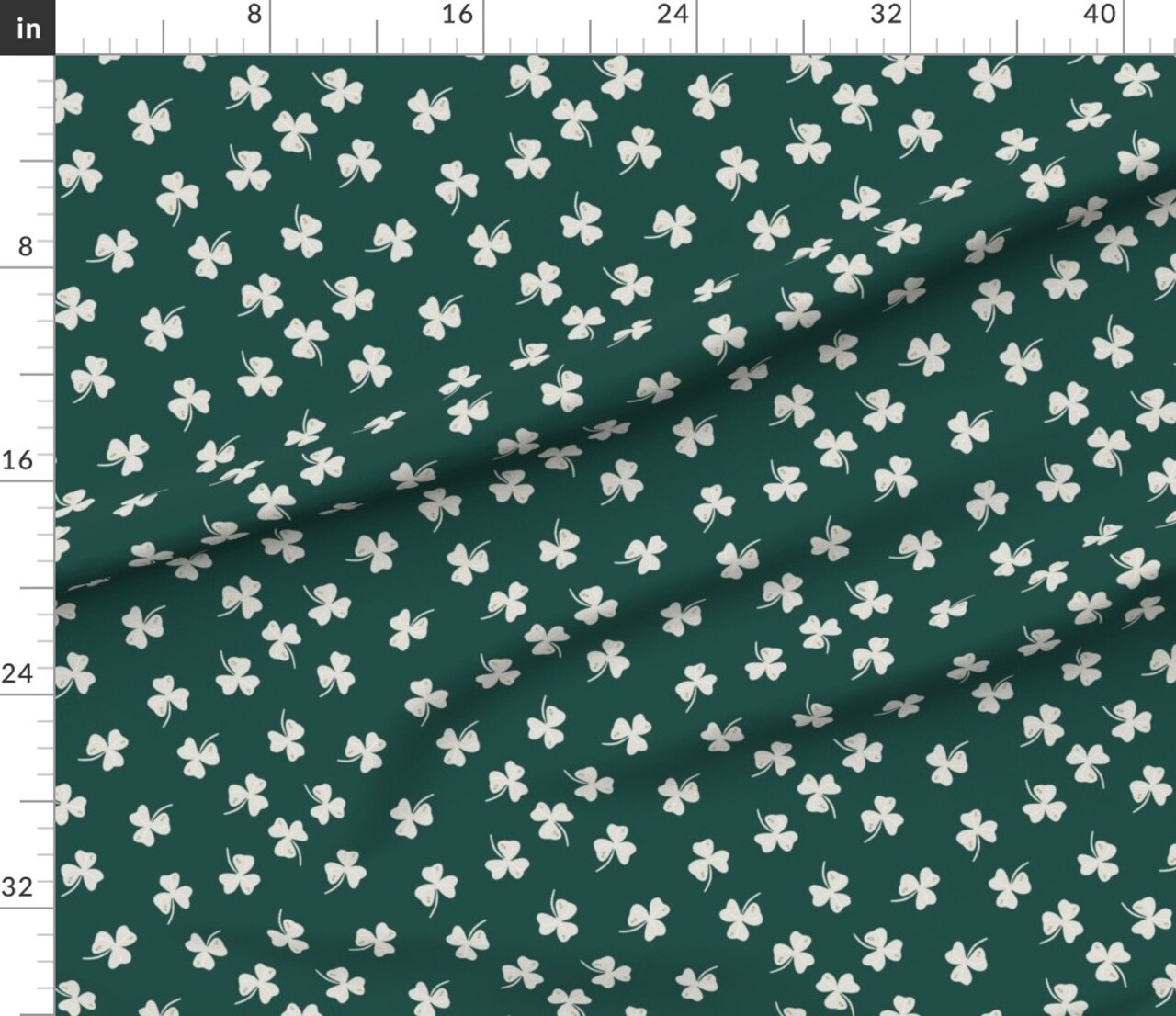 St. Patrick'S Day Clover Irish Ireland Festive Saint Patrick Shamrock Classic Traditional Festive Lucky Luck Novelty Cute Custom Printed Fabric by Spoonflower Various Fabrics by the Yard or Fat Quarter